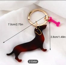 Dachshund Weenie Dog Acrylic Keychain Tag