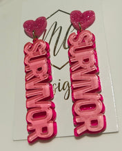 Acrylic Breast Cancer Survivor Earrings