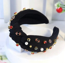 Black and Red Football Headbands