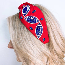 Iridescent Shiny Beaded Football Headbands