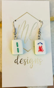 Tiny Mahjong Dangle Earrings