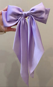 Fairytale Sateen Hair Bow Barrette