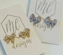 Rhinestone Bow Studs