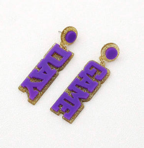 Game Day Acrylic Glitter Earrings