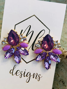 Colorful Rhinestone Earrings