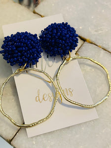 Irregular Gold Circle with Beaded Tops