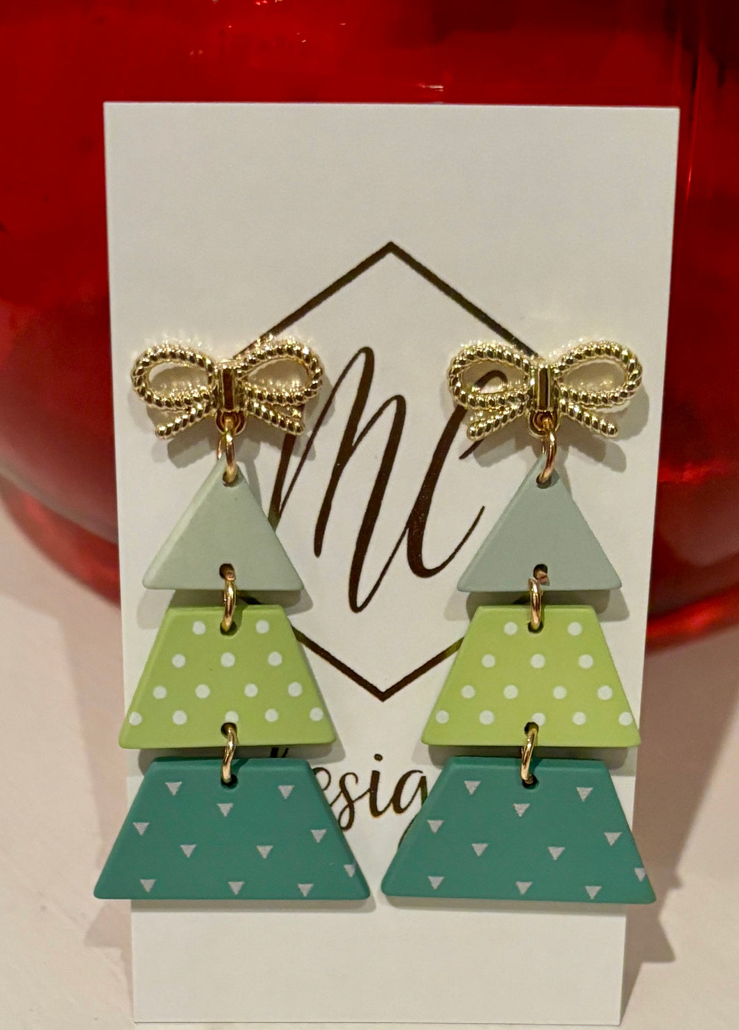 Christmas Silkscreen Earrings