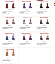 GLITTER CHEERLEADER UNIFORM DROP POST EARRING