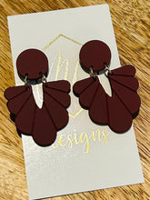 Fall Clay Scalloped Earrings
