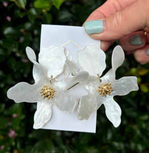 Large Flower Acrylic Earrings