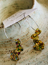 Small Confetti Acrylic Sitting Bunny Earrings