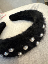 Fuzzy Pearl Flat Headband
