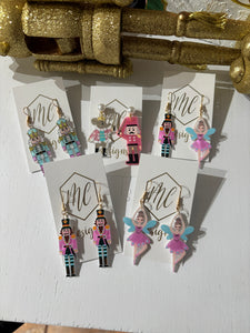 Christmas Nutcracker Mice and Ballerina Earrings