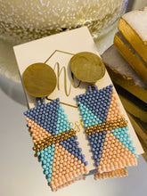Beaded Rectangle Earrings