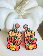 Pumpkin Boo Halloween Earrings