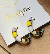 Colorful Beaded Huggie Earrings