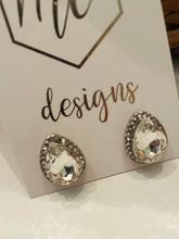 Teardrop Rhinestone Stud Earrings