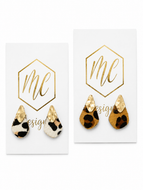 Animal Fur Stud Earrings