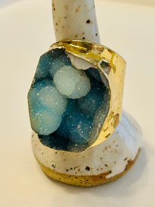Large Geode or Druzy Ring