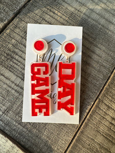 Game Day Acrylic Glitter Earrings