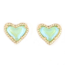 Heart Studs 3-D Jeweled