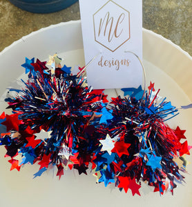 Large Pom Pom Statement Earrings