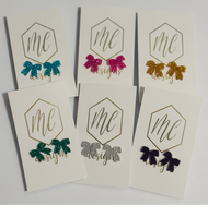 Glitter Bow Studs