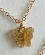 Small Glitter Butterfly Necklaces