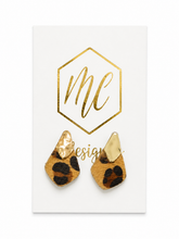 Animal Fur Stud Earrings