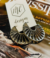 Gold Wheels Hoop Earrings