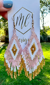 Fall Fringe Beaded Earrings