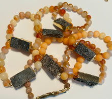 Druzy Bar Beaded Bracelets