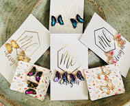 Big Butterfly Jeweled Earrings