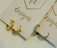Small Rhinestone Huggies