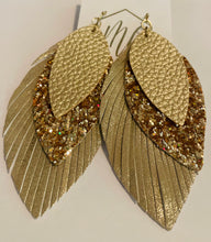 Triple Leather Earrings