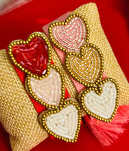 Wide Heart Seed Bead Bracelets