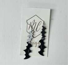 Triple Glitter Bat Earrings