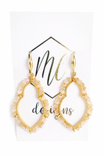 Beaded Pear Shaped Teardrop Earrings