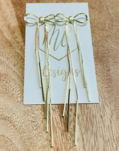 Bow Chain Earrings