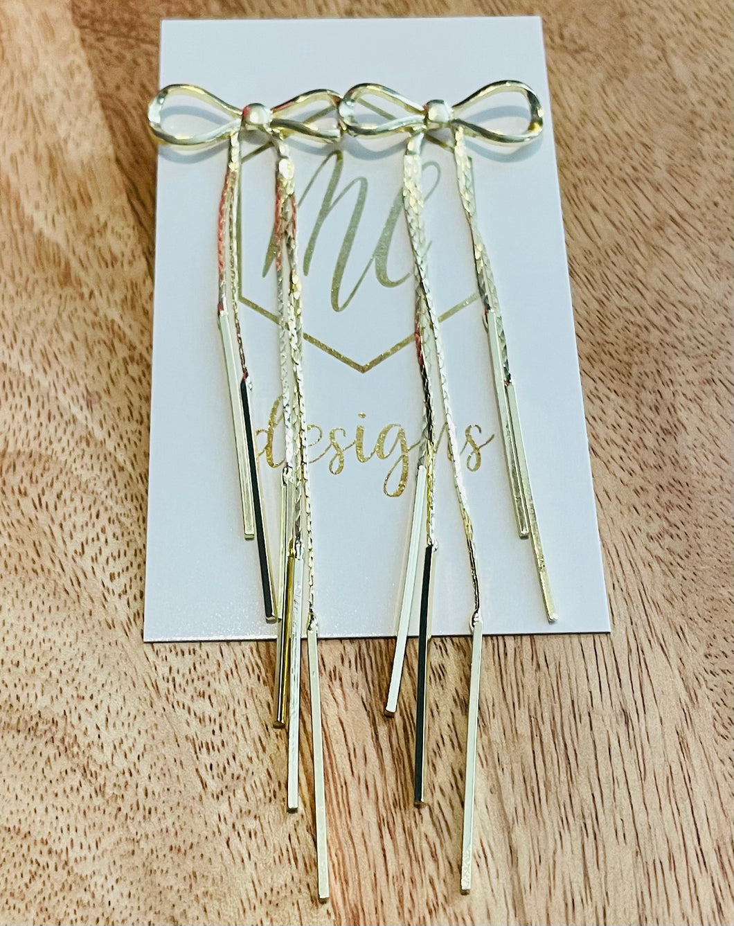 Bow Chain Earrings