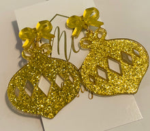Gold Christmas Ornament Earrings