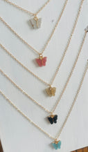 Small Glitter Butterfly Necklaces