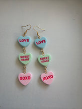Acrylic Valentine Conversation Candy Heart Earring