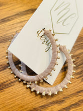Threaded Hoop with Gold