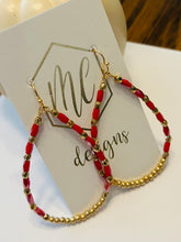 Colorful Beaded Teardrop Earrings