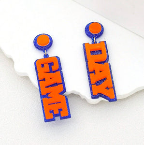 Game Day Acrylic Glitter Earrings