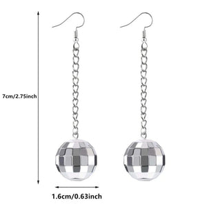 Hanging Disco Ball Earrings