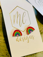 Glitter Rainbow Studs