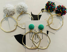 Irregular Gold Circle with Beaded Tops