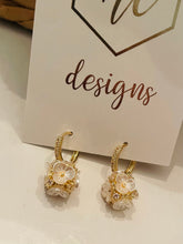 Pearl Flower Dangle Earrings